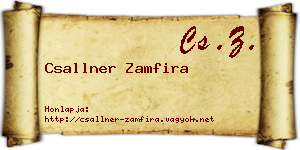 Csallner Zamfira névjegykártya